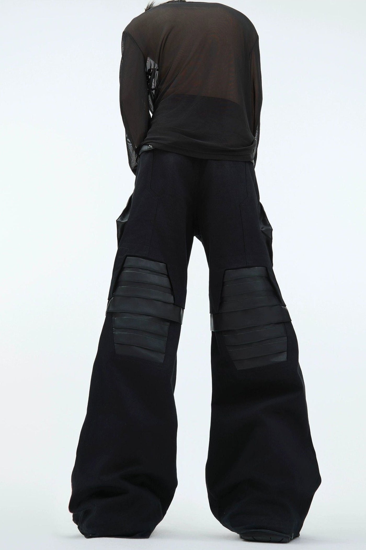 Side Zipper Spliced PU Leather Pants Korean Street Fashion Pants By Argue Culture Shop Online at OH Vault