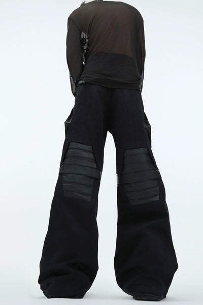 Side Zipper Spliced PU Leather Pants Korean Street Fashion Pants By Argue Culture Shop Online at OH Vault