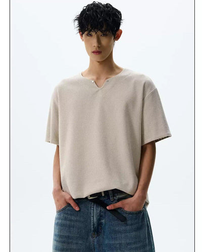 Waffle Grid Versatile T-Shirt Korean Street Fashion T-Shirt By A PUEE Shop Online at OH Vault