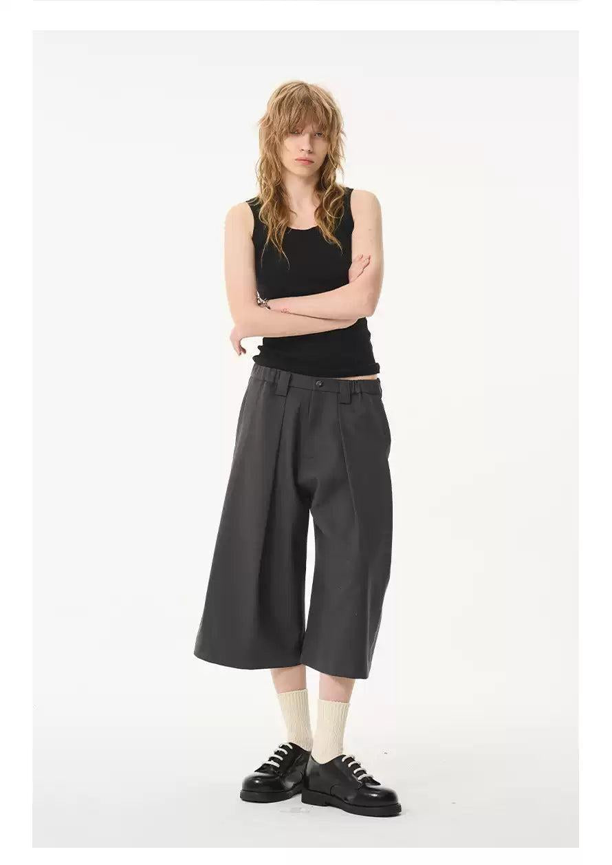 Elastic Waist Versatile Mid-Length Shorts Korean Street Fashion Shorts By Moditec Shop Online at OH Vault