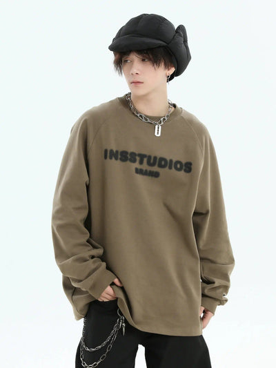 Graffiti Logo Crewneck Korean Street Fashion Crewneck By INS Korea Shop Online at OH Vault