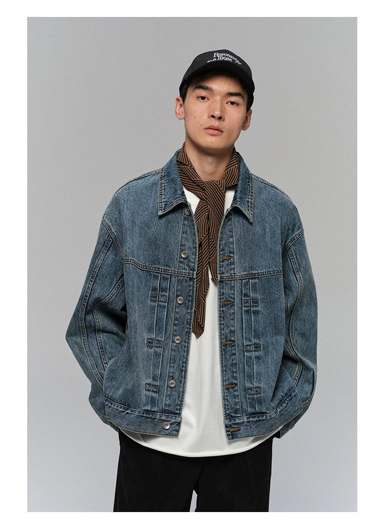 Metal Buttons Washed Denim Jacket Korean Street Fashion Jacket By NANS Shop Online at OH Vault