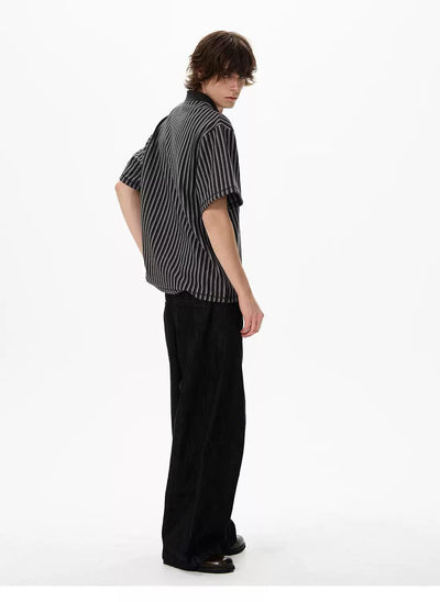 Casual Striped Lines T-Shirt Korean Street Fashion T-Shirt By 77Flight Shop Online at OH Vault