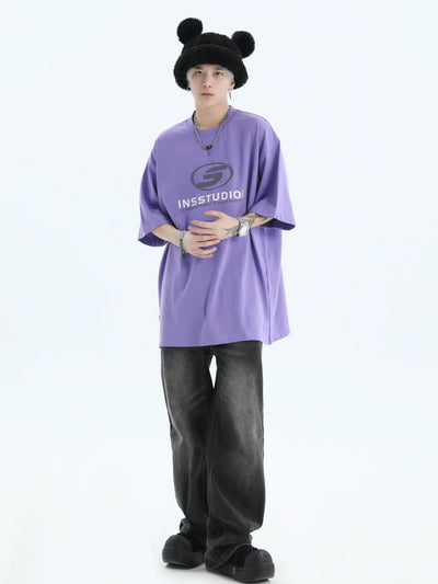 Oversized Fit Casual T-Shirt Korean Street Fashion T-Shirt By INS Korea Shop Online at OH Vault