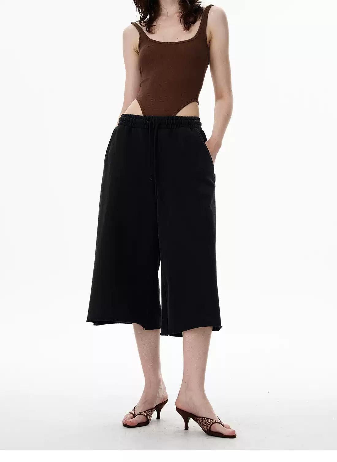 Drawstring Versatile Mid-Length Shorts Korean Street Fashion Shorts By 77Flight Shop Online at OH Vault