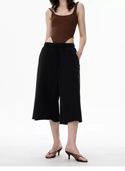 Drawstring Versatile Mid-Length Shorts Korean Street Fashion Shorts By 77Flight Shop Online at OH Vault