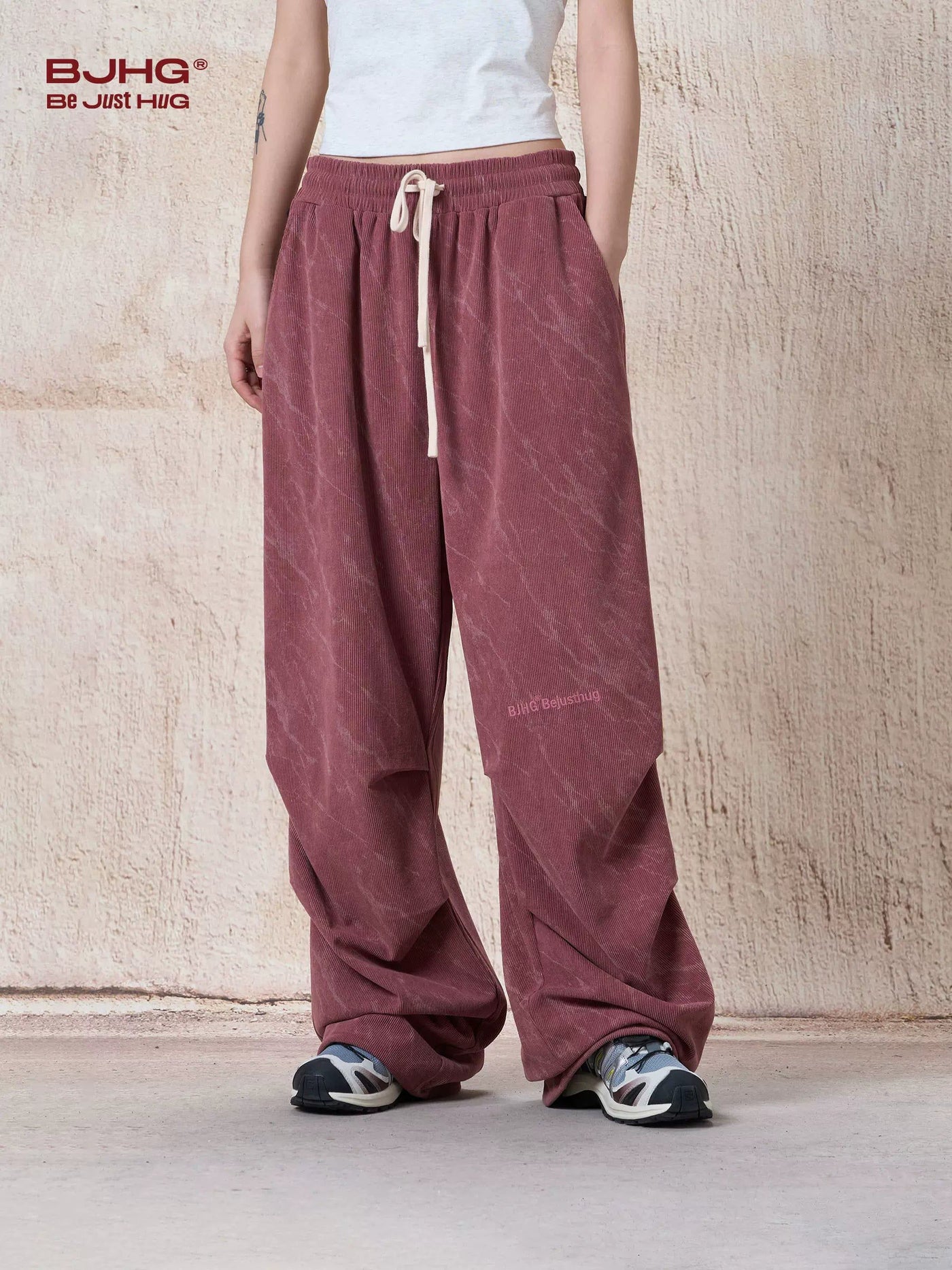 Marble Lines Corduroy Pants Korean Street Fashion Pants By BE Just Hug Shop Online at OH Vault