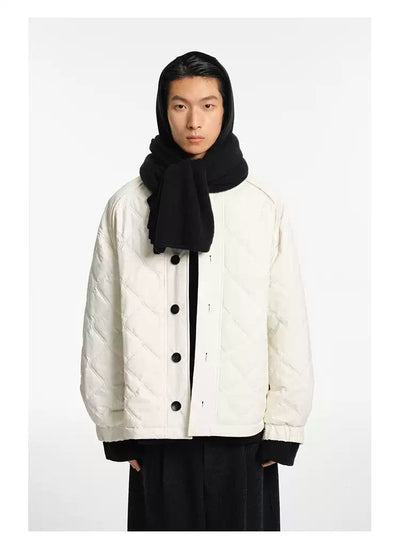 Buttoned Boxy Quilted Jacket Korean Street Fashion Jacket By NANS Shop Online at OH Vault