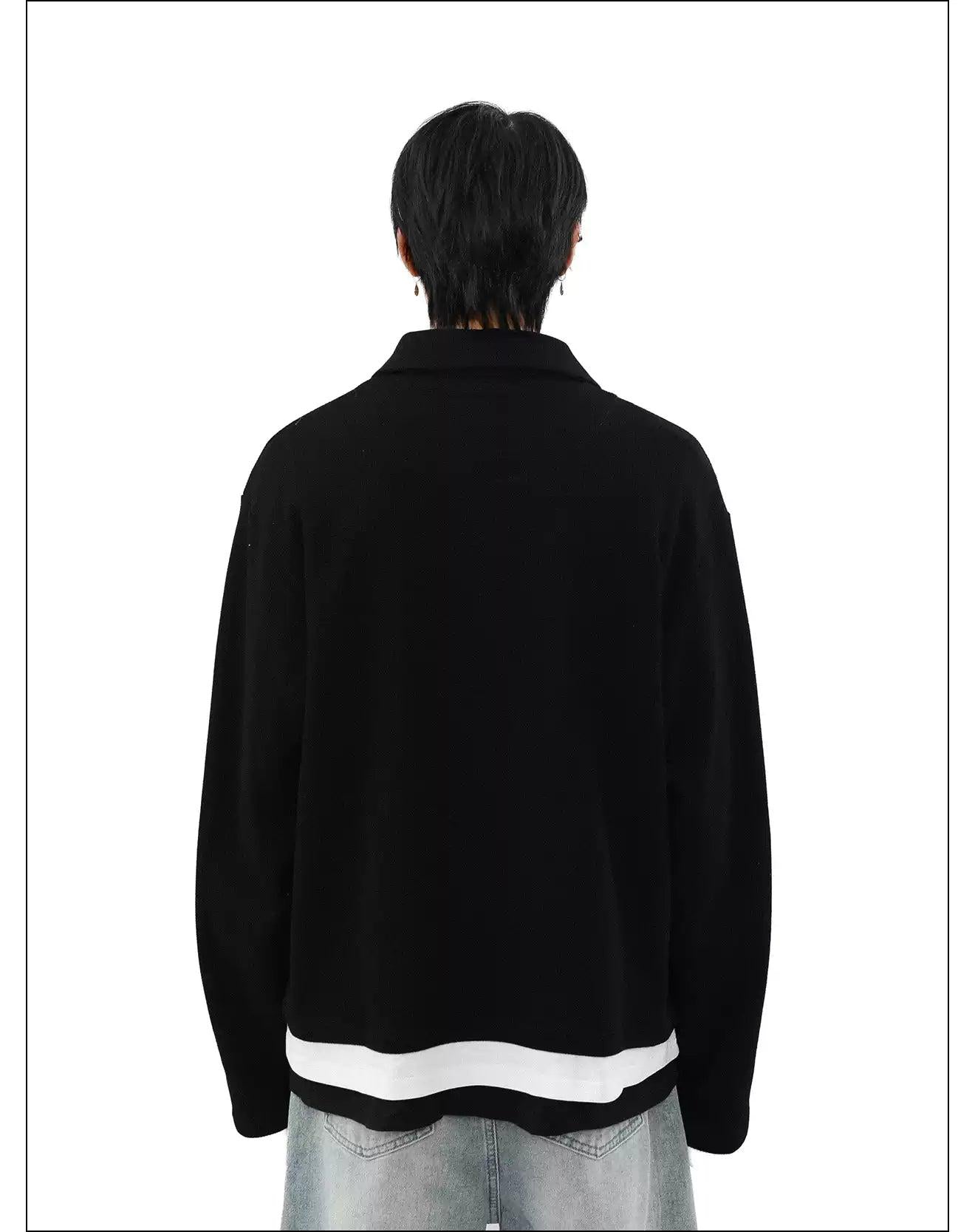 Contrast Color Waffle Textured Sweater Korean Street Fashion Sweater By Mr Nearly Shop Online at OH Vault