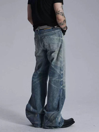 Minimal Rips Faded Jeans Korean Street Fashion Jeans By Dark Fog Shop Online at OH Vault