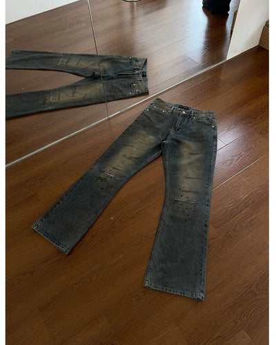 Faded and Splatters Workwear Jeans Korean Street Fashion Jeans By MaxDstr Shop Online at OH Vault