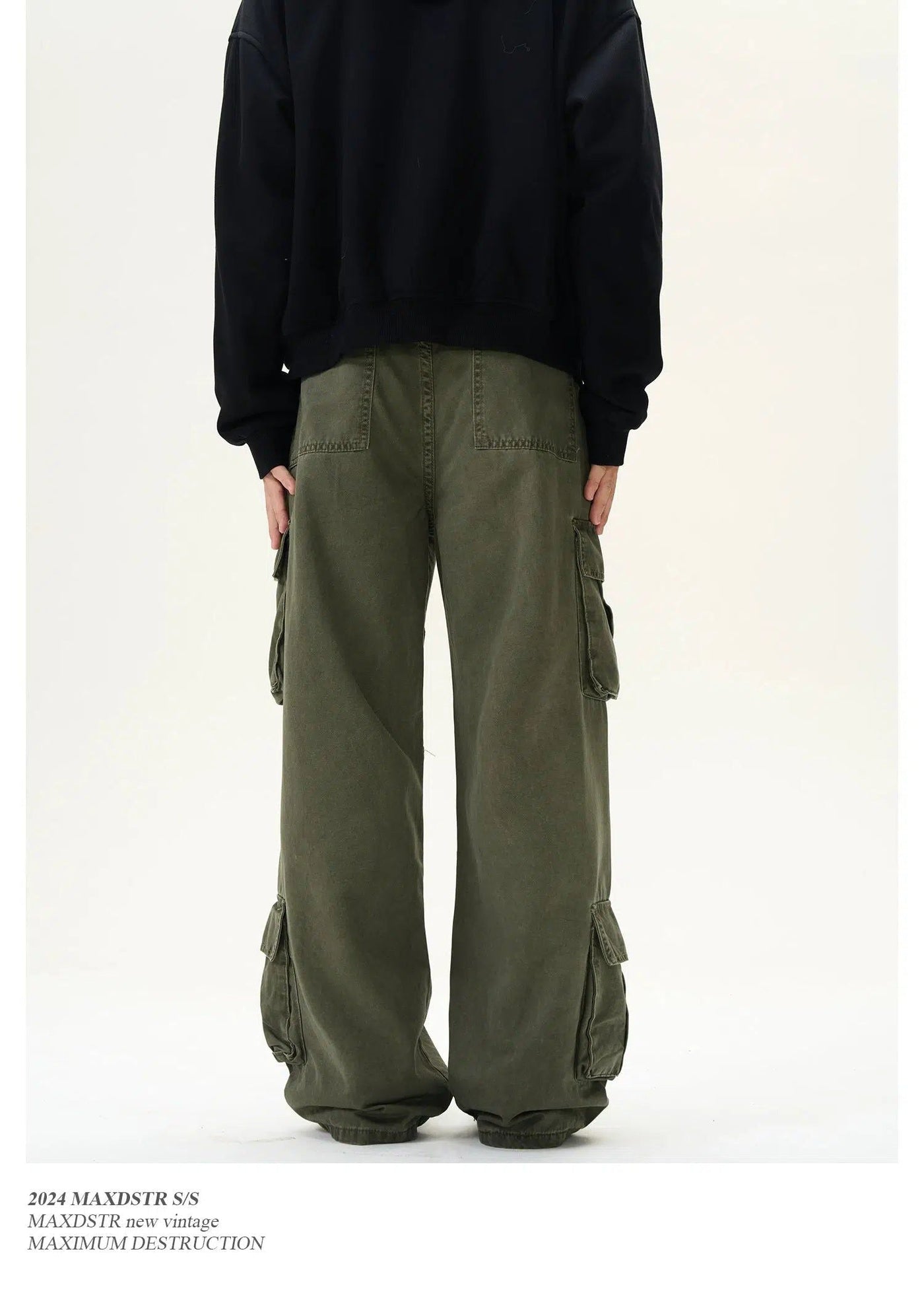 Utility Side Pocket Cargo Pants Korean Street Fashion Pants By MaxDstr Shop Online at OH Vault