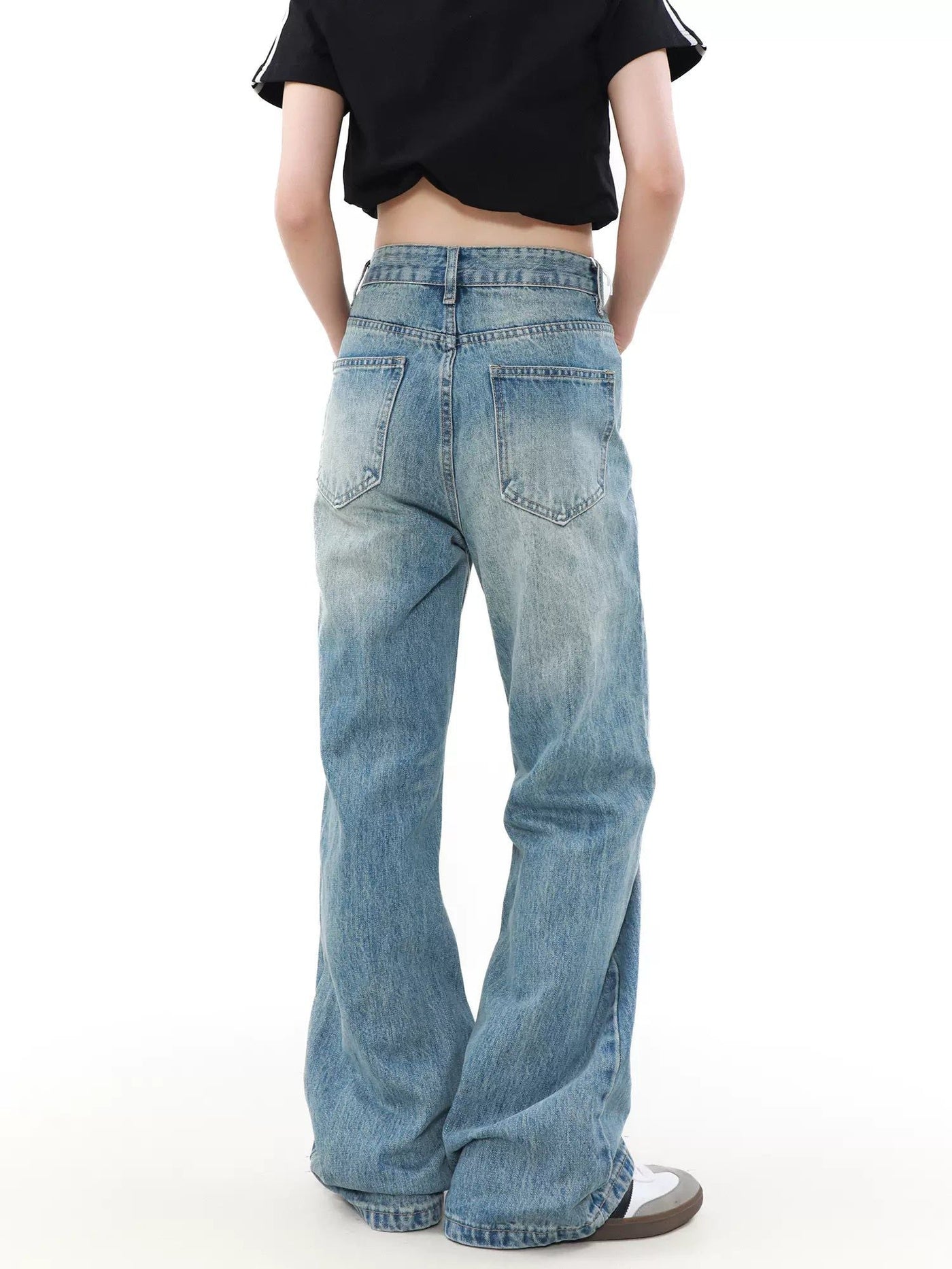 Straight Leg Versatile Jeans Korean Street Fashion Jeans By Mr Nearly Shop Online at OH Vault