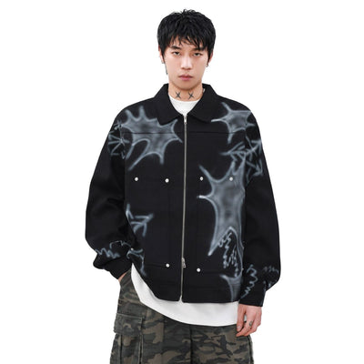 Graffiti Paints Zippered Jacket Korean Street Fashion Jacket By Mr Nearly Shop Online at OH Vault