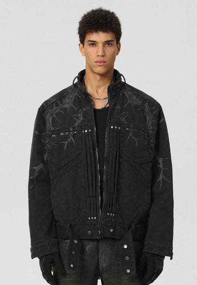 Thorned Branches Denim Jacket