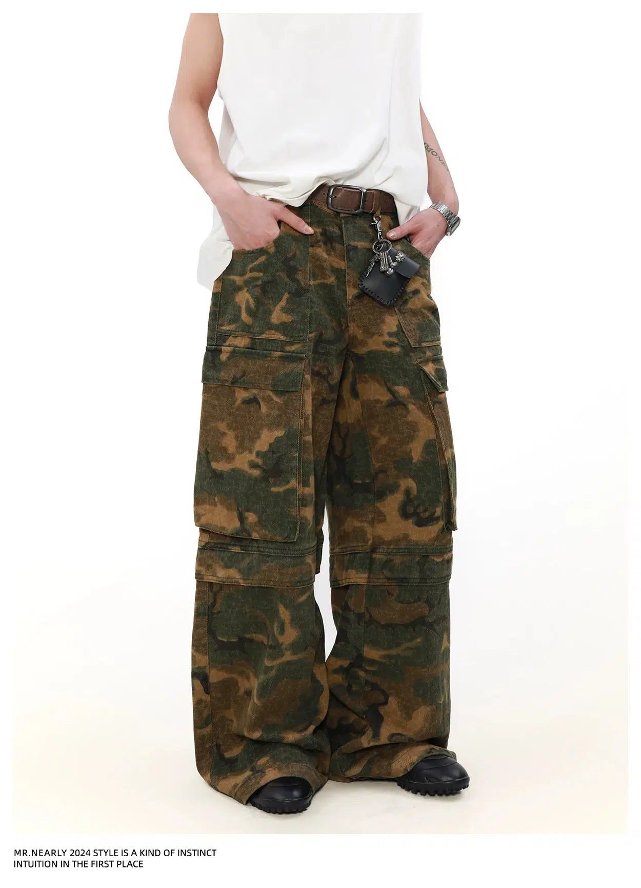 Gradient Camouflage Cargo Pants Korean Street Fashion Pants By Mr Nearly Shop Online at OH Vault