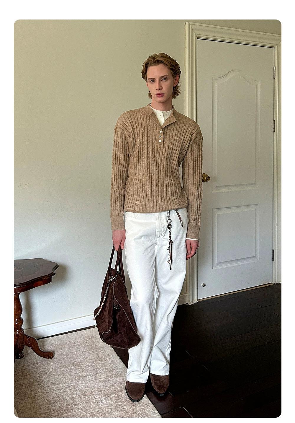 Layered Cable Knit Sweater Korean Street Fashion Sweater By Made Extreme Shop Online at OH Vault