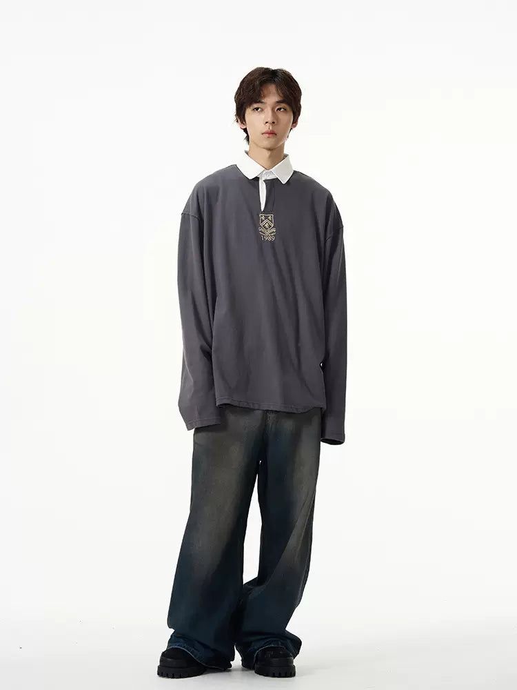 Collar Layered Relaxed Fit Shirt Korean Street Fashion Shirt By 77Flight Shop Online at OH Vault