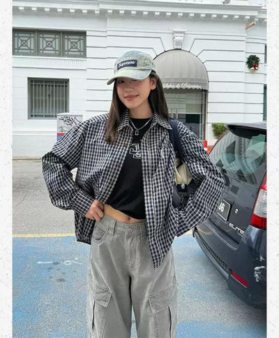 Essential Plaid Shirt Korean Street Fashion Shirt By Made Extreme Shop Online at OH Vault