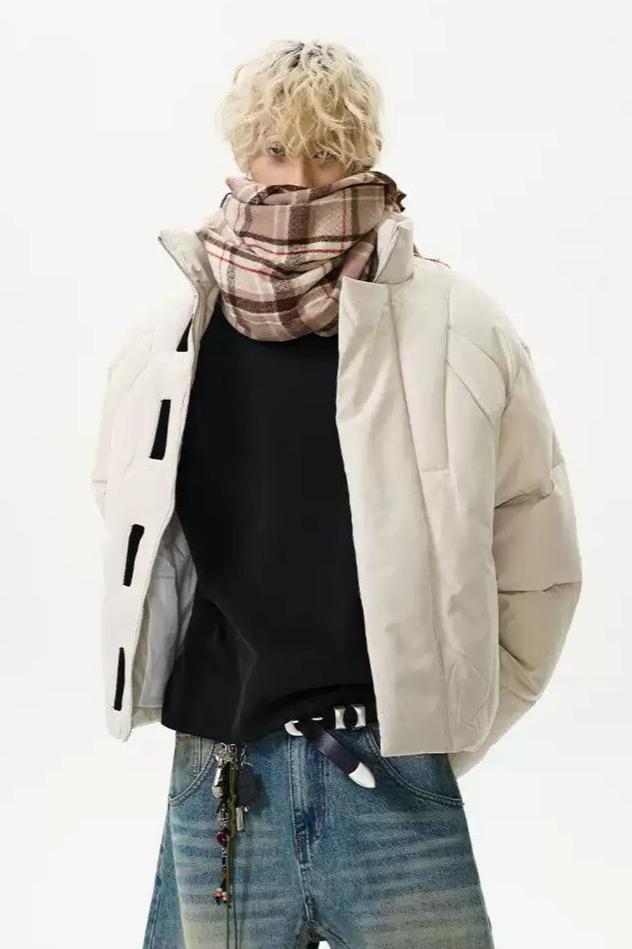 Velcro Straps Puffer Jacket Korean Street Fashion Jacket By A PUEE Shop Online at OH Vault