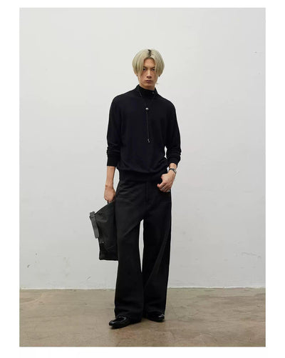 Plain Color Turtle-Neck L/S T-Shirt Korean Street Fashion T-Shirt By Terra Incognita Shop Online at OH Vault