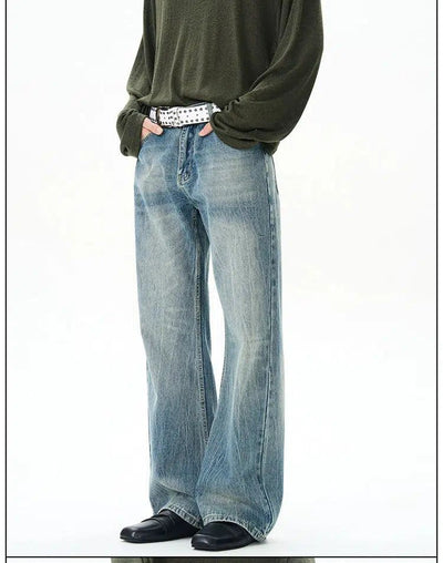 Bamboo Pattern Flared Jeans Korean Street Fashion Jeans By 77Flight Shop Online at OH Vault