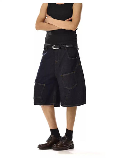Scattered Pockets Denim Shorts Korean Street Fashion Shorts By MEBXX Shop Online at OH Vault