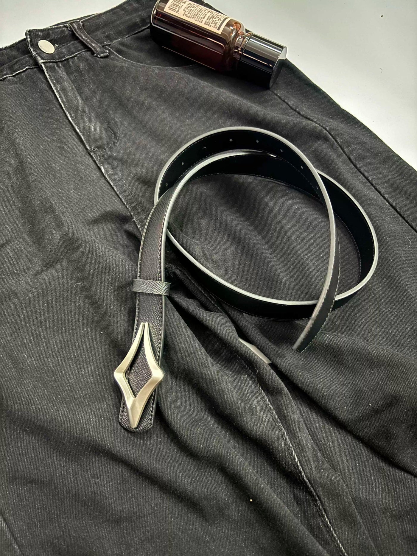 3D Metal Textured Belt Korean Street Fashion Belt By Tian Tian Shop Online at OH Vault