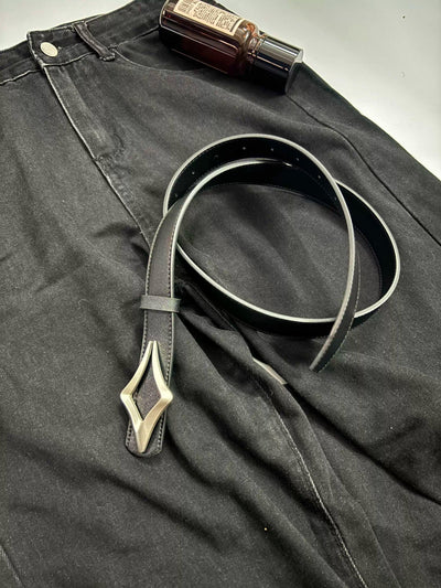 3D Metal Textured Belt Korean Street Fashion Belt By Tian Tian Shop Online at OH Vault