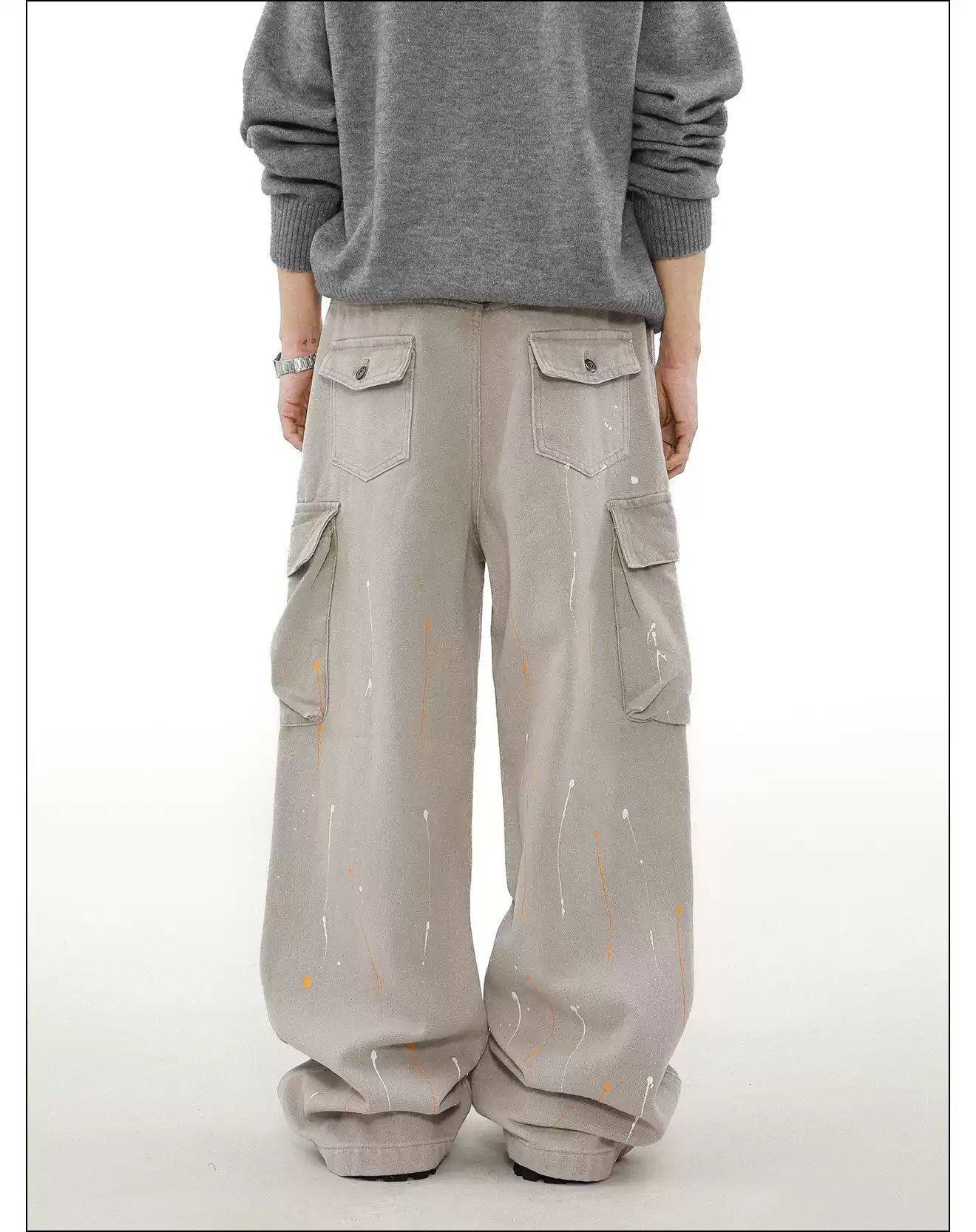 Paint Splatters Cargo Pants Korean Street Fashion Pants By Mr Nearly Shop Online at OH Vault