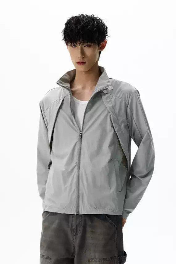 Versatile Stand Collar Zipped Jacket Korean Street Fashion Jacket By A PUEE Shop Online at OH Vault