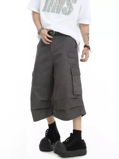 Flap Pockets Cargo Denim Shorts Korean Street Fashion Shorts By INS Korea Shop Online at OH Vault