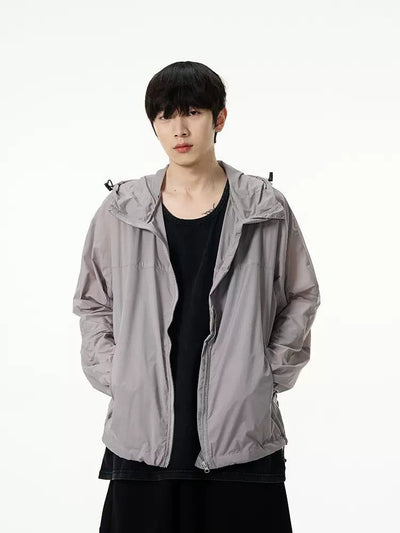 Hooded Relaxed Sun Protection Jacket Korean Street Fashion Jacket By 77Flight Shop Online at OH Vault