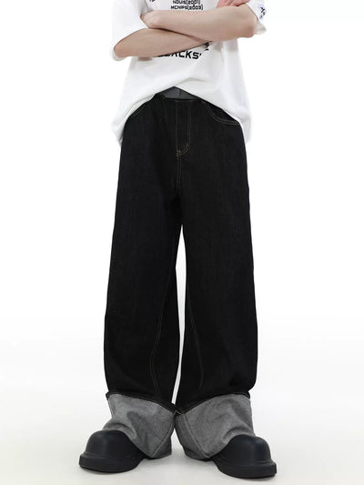 Long Cut Versatile Jeans Korean Street Fashion Jeans By Mr Nearly Shop Online at OH Vault