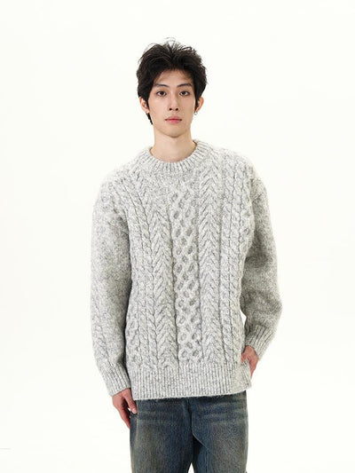 Twisted Relaxed Fit Sweater Korean Street Fashion Sweater By 77Flight Shop Online at OH Vault