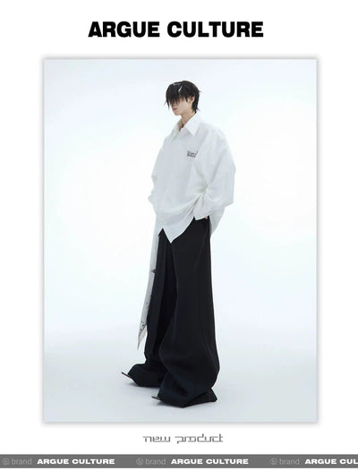 Logo Embellished Belted Trousers Korean Street Fashion Trousers By Argue Culture Shop Online at OH Vault