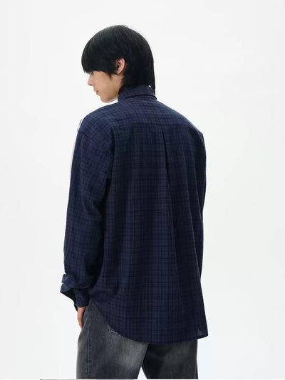 Side Bar Plaid Shirt Korean Street Fashion Shirt By 77Flight Shop Online at OH Vault