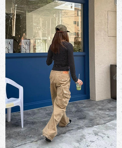 Classic Straight Cargo Jeans Korean Street Fashion Jeans By Made Extreme Shop Online at OH Vault