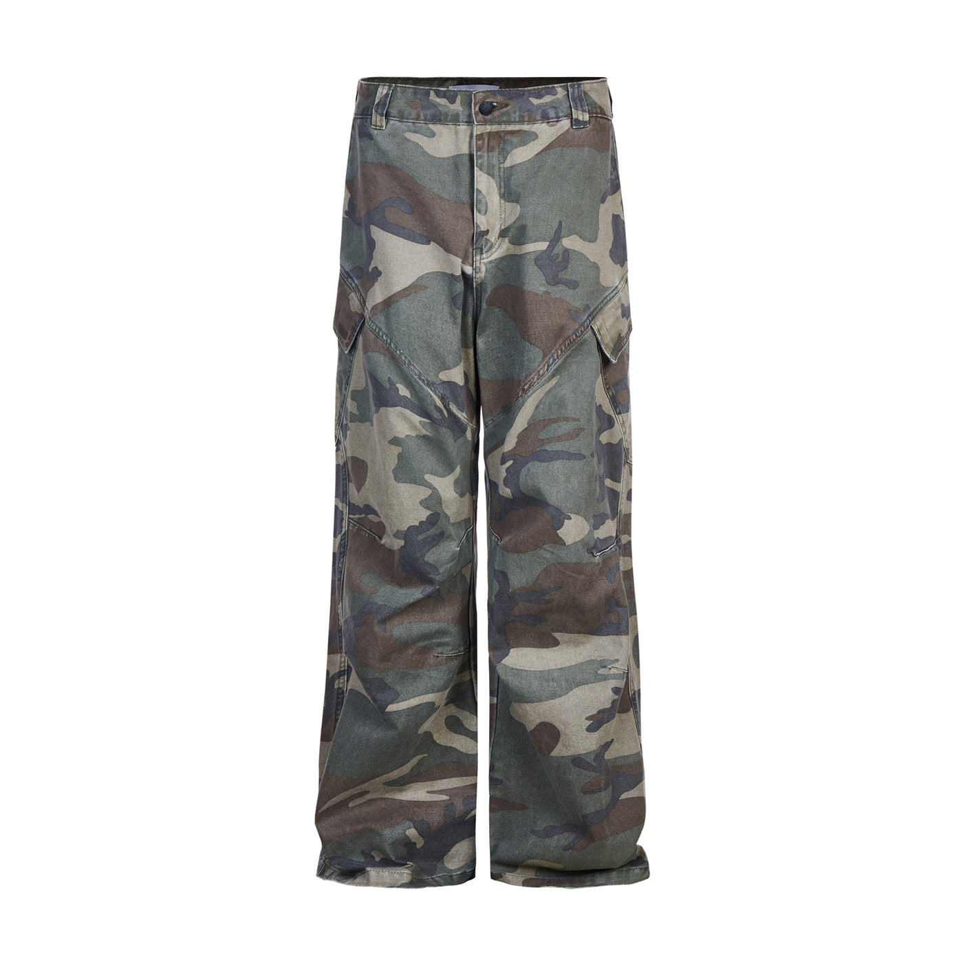 Faded Camo Side Pocket Cargo Pants Korean Street Fashion Pants By Made Extreme Shop Online at OH Vault