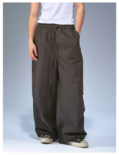 Drawstring Pleated Loose Track Pants Korean Street Fashion Pants By Remedy Shop Online at OH Vault