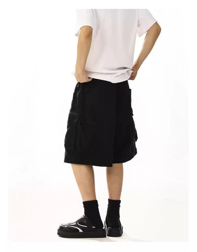 Belted Strap Cargo Shorts Korean Street Fashion Shorts By MEBXX Shop Online at OH Vault