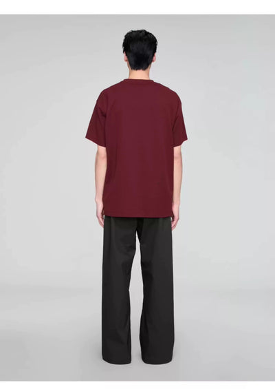 Basic Patched Logo T-Shirt Korean Street Fashion T-Shirt By Opicloth Shop Online at OH Vault