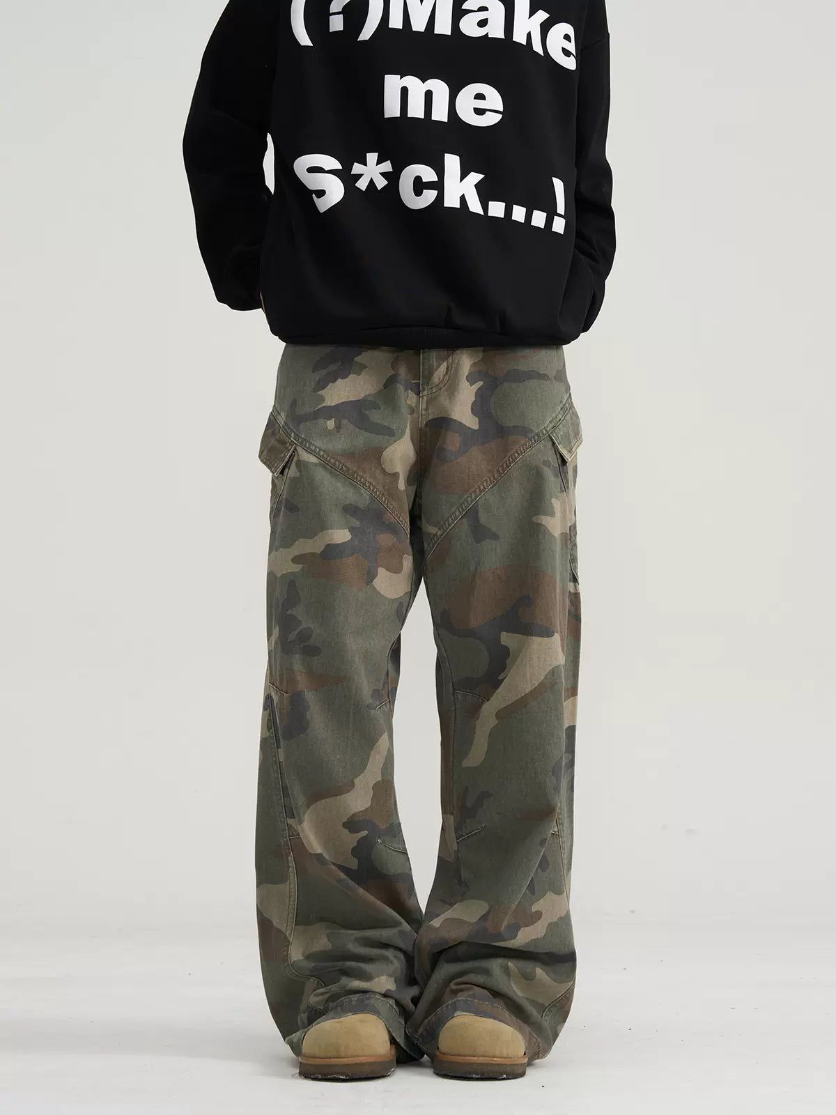 High Tilt Pockets Camouflage Jeans Korean Street Fashion Jeans By A PUEE Shop Online at OH Vault