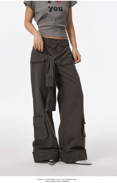 Side Twisted Sleeve Cargo Pants Korean Street Fashion Pants By ETERNITY ITA Shop Online at OH Vault