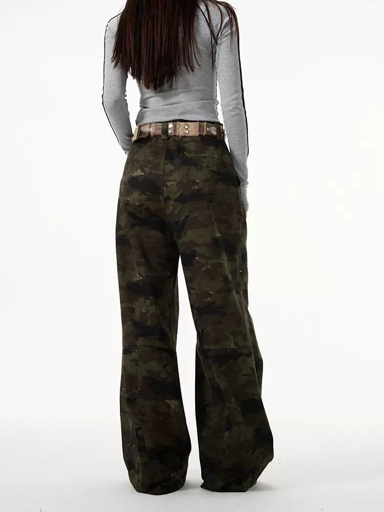 Side Pockets Camouflage Pants Korean Street Fashion Pants By 77Flight Shop Online at OH Vault