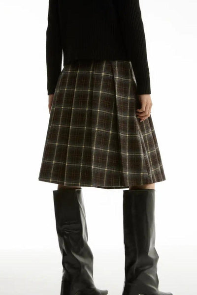 Plaid School Style Pleated Skirt Korean Street Fashion Skirt By Funky Fun Shop Online at OH Vault