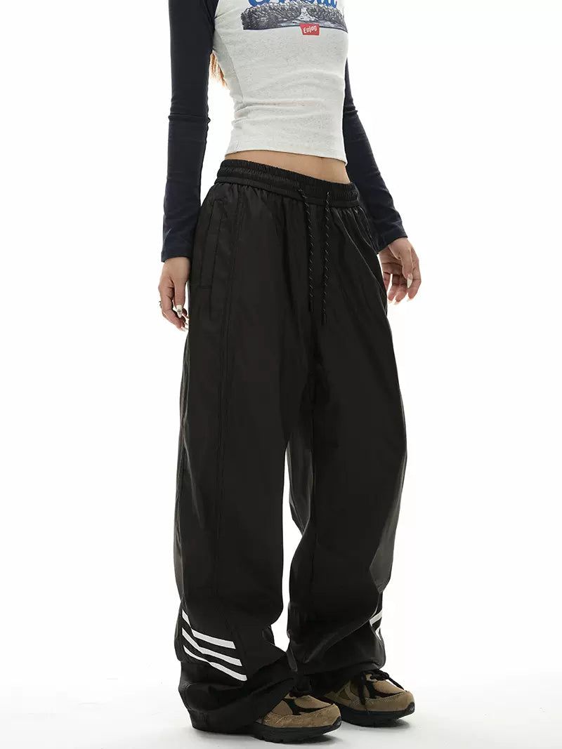 Adjustable Shiny Sporty Pants Korean Street Fashion Pants By Apocket Shop Online at OH Vault