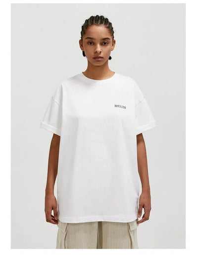Text Print Casual T-Shirt Korean Street Fashion T-Shirt By Boneless Shop Online at OH Vault