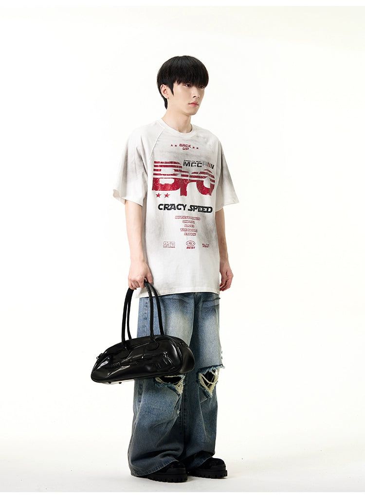 Washed & Ripped Knee Jeans Korean Street Fashion Jeans By 77Flight Shop Online at OH Vault
