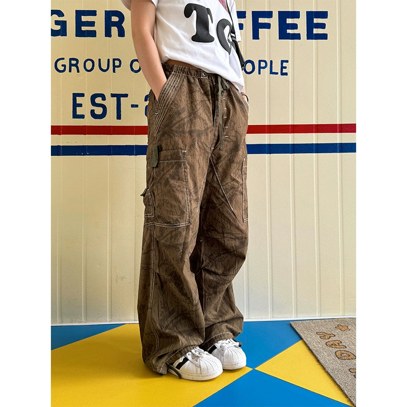 Scattered Lines Cargo Pants Korean Street Fashion Pants By Made Extreme Shop Online at OH Vault